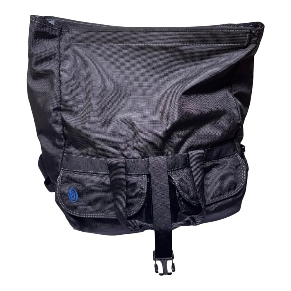 Timbuk2 Hemlock Duffel Roll-top Velcro Messenger Bag, Black, Crossbody